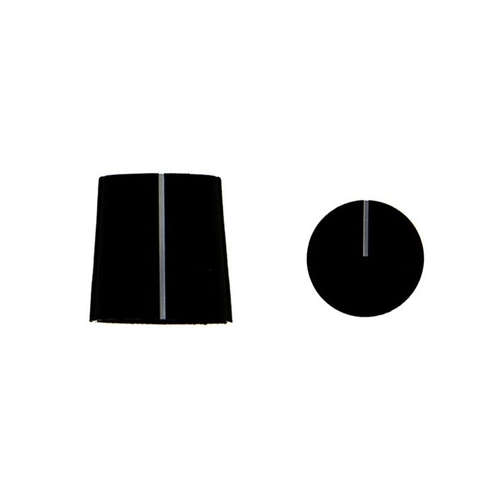 Knop Rotatieve Keuzeschakelaar 4mm PIVOT DIAMETER. Met een Zwarte Kap, R0SELE80P0005