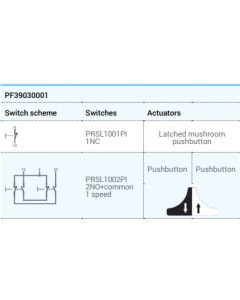 CHARLIE, Pendant Control Stations, PF39030001, pendant station, for auxiliary circuits, control station